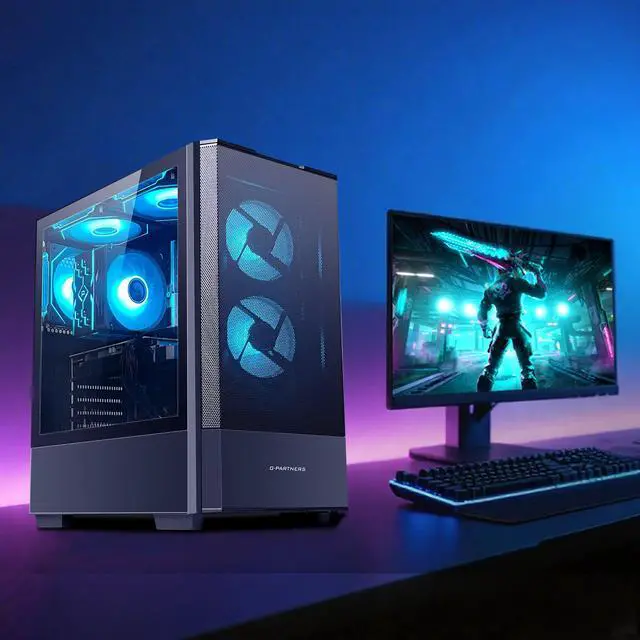 ZYNEEX Gaming PC Desktop, AMD Ryzen 5 5500 (4.2GHz Turbo), RX6600