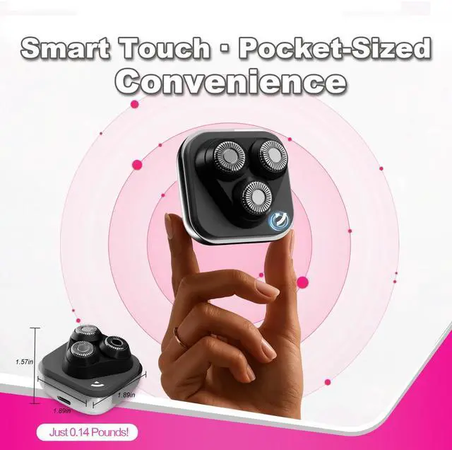Alt view image 6 of 7 - Facial Hair Removal for Women, 3D Floating Blade Rotary Razor, Wet/Dry Electric Shaver, Portable & USB Rechargeable Epilator Hair Remover for Face, Upper Lip, Chin, Arms & Legs (Silver)