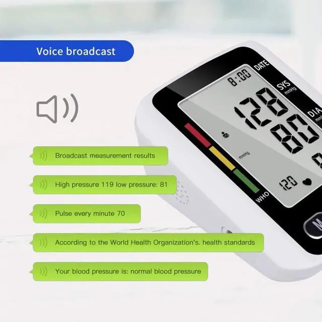 Alt view image 6 of 7 - Blood Pressure Monitors for Home,Tensiometro Digital Automatic High Blood Pressure Monitor