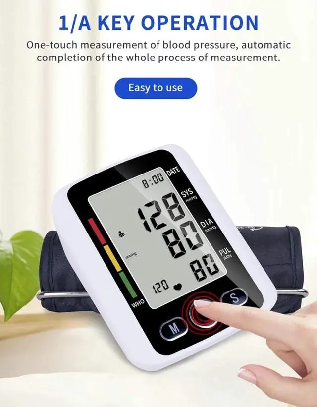 Alt view image 3 of 7 - Blood Pressure Monitors for Home,Tensiometro Digital Automatic High Blood Pressure Monitor