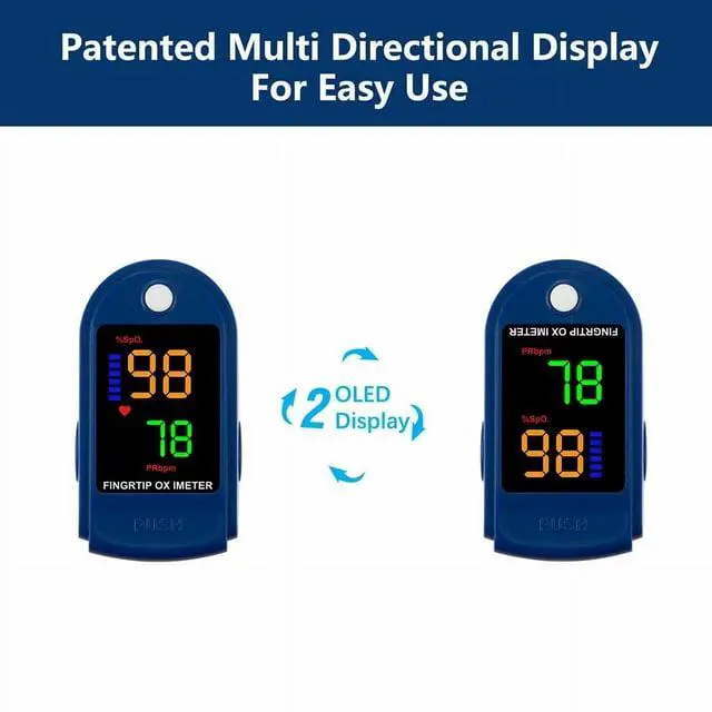 Alt view image 4 of 7 - Fingertip Pulse Oximeter,Blood Oxygen SpO2 Sports and Aviation Fingertip Monitor,Pediatric Pulse Oximeter with Lanyard