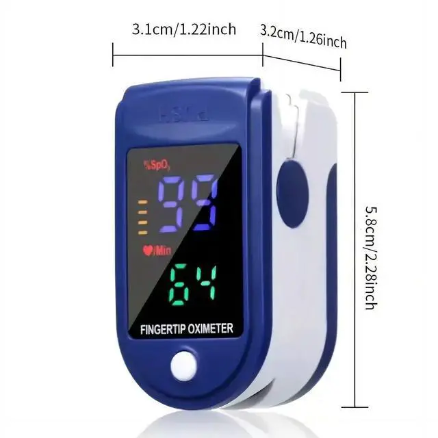 Alt view image 6 of 7 - Fingertip Pulse Oximeter,Blood Oxygen SpO2 Sports and Aviation Fingertip Monitor,Pediatric Pulse Oximeter with Lanyard