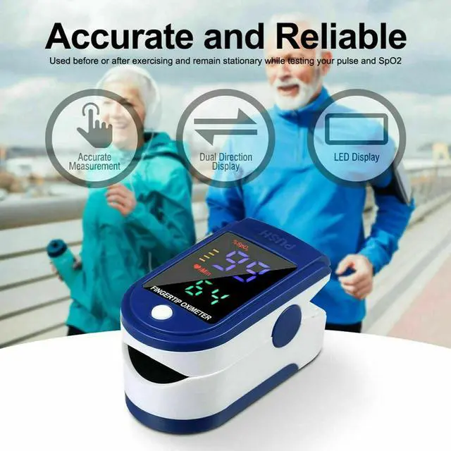 Alt view image 3 of 7 - Finger Tip Pulse Oximeter, SpO2 Heart Rate Pulse Oximeter Monitor Blood Oxygen Saturation, LK87