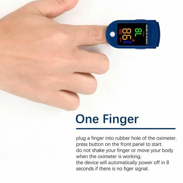 Alt view image 5 of 7 - Finger Tip Pulse Oximeter, SpO2 Heart Rate Pulse Oximeter Monitor Blood Oxygen Saturation, LK87