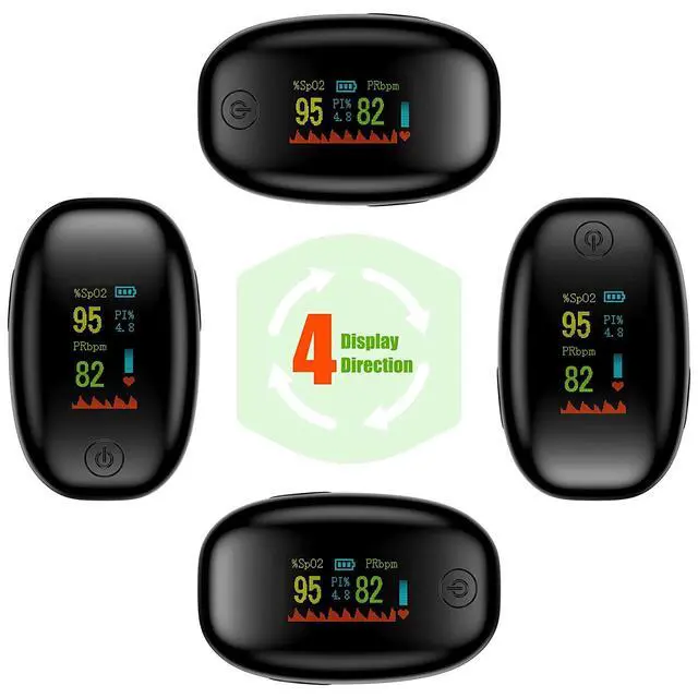 Alt view image 4 of 7 - Finger Pulse Oximeter, Oxygen Meter Finger Pulse Oximeter, Blood Oxygen Saturation with Pulse Monitor, Accurate Fast Spo2 Reading for Home, Outdoor Sports Wide Use