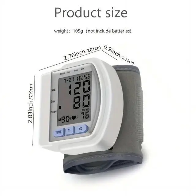 Alt view image 2 of 7 - Accurate Blood Pressure Monitoring Made Easy: Wrist Blood Pressure Monitor With Voice Automatic Digital BP Machine & Carrying Case