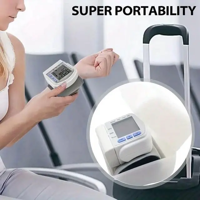 Alt view image 6 of 7 - Accurate Blood Pressure Monitoring Made Easy: Wrist Blood Pressure Monitor With Voice Automatic Digital BP Machine & Carrying Case