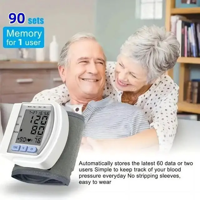 Alt view image 5 of 7 - Accurate Blood Pressure Monitoring Made Easy: Wrist Blood Pressure Monitor With Voice Automatic Digital BP Machine & Carrying Case