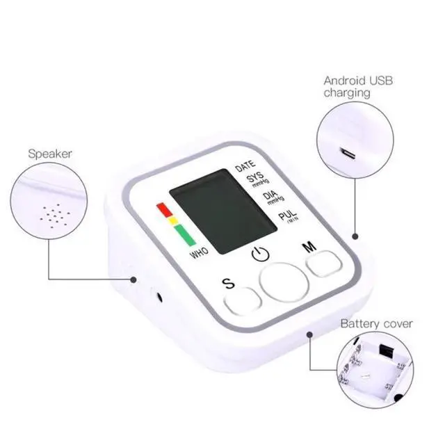 Alt view image 7 of 7 - Blood Pressure Monitor with Extra Large Cuffs,Automatic Accurate Measurement High Blood Pressure Monitor for Doul User