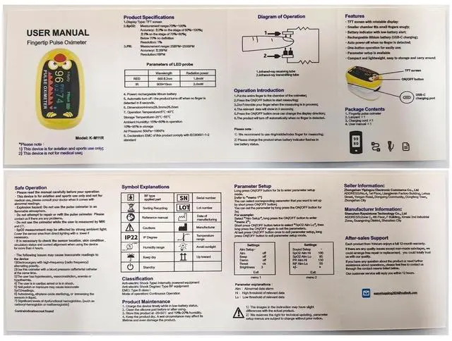 Alt view image 7 of 7 - Rechargeable Fingertip Pulse Oximeter,Blood Oxygen Saturation Monitor use for PR and SPo2