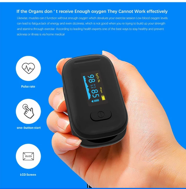 Alt view image 6 of 7 - Fingertip Pulse Oximeter, Fast SpO2 Reading Pulse Ox with Alarm and Silicone Cover for Seniors Black Blood Oxygen Saturation Monitor Portable