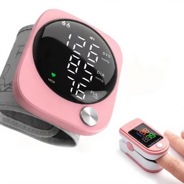 Main image of Automatic Wrist Blood Pressure Monitor Large LCD Display with Voice Alerts, USB Rechargeable, Irregular Heartbeat & Pulse Detection, Adjustable Cuff for Seniors, Ideal Gift for Parents 2 modes