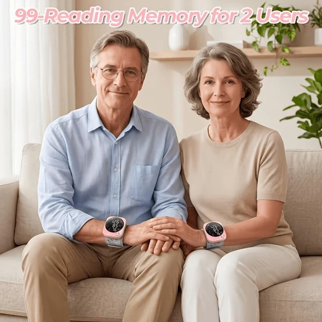 Alt view image 4 of 5 - Automatic Wrist Blood Pressure Monitor Large LCD Display with Voice Alerts, USB Rechargeable, Irregular Heartbeat & Pulse Detection, Adjustable Cuff for Seniors, Ideal Gift for Parents 2 modes
