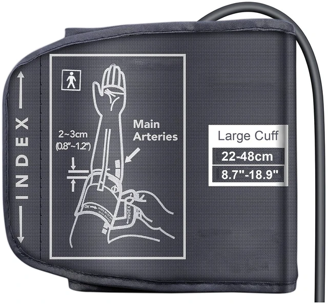 Main image of Large Blood Pressure Cuff, Replacement Large Cuff Compatible with Omron BP for 9"-19" Inches(22-48cm) Big Arm