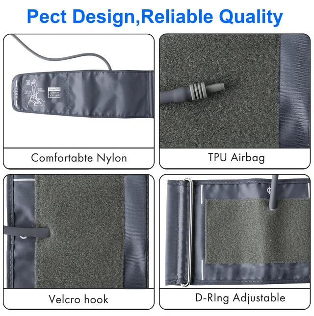 Alt view image 3 of 7 - Large Blood Pressure Cuff, Replacement Large Cuff Compatible with Omron BP for 9"-19" Inches(22-48cm) Big Arm