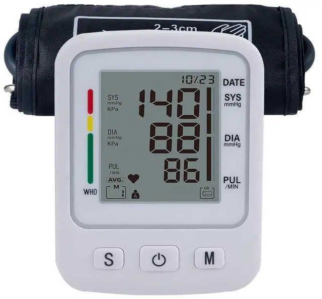 Main image of STMITE Portable Upper Arm Blood Pressure Monitor - Automatic Inflation, Intelligent Pressurization, Accurate Measurement for Home/Travel Use