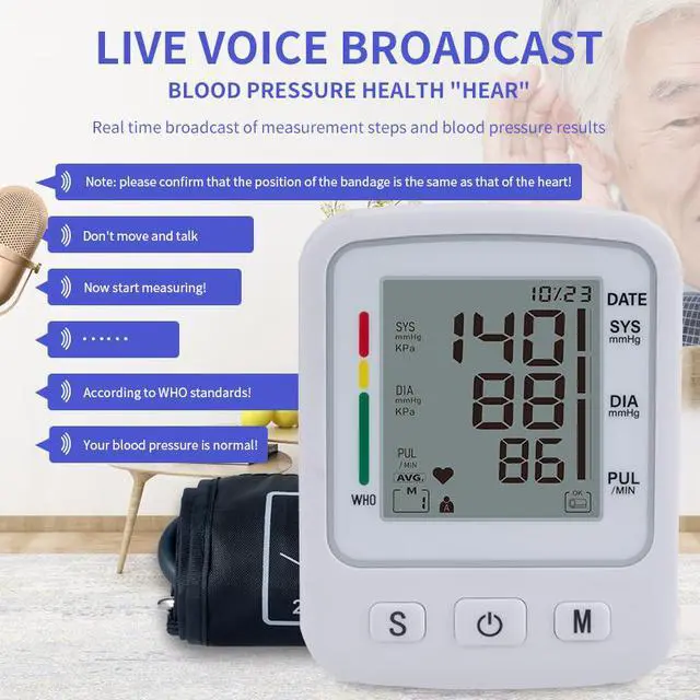 Alt view image 4 of 7 - STMITE Portable Upper Arm Blood Pressure Monitor - Automatic Inflation, Intelligent Pressurization, Accurate Measurement for Home/Travel Use
