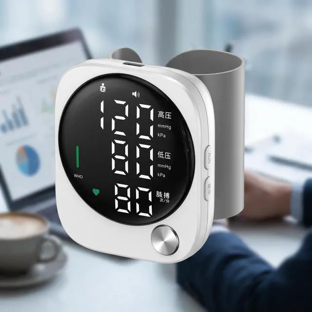 Alt view image 2 of 5 - STMITE HealthSmart Digital Premium Wrist Blood Pressure Monitor with Cuff That Measures Pulse Heartbeat