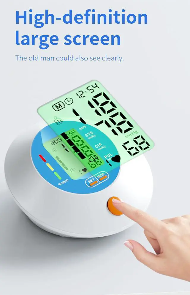 Alt view image 2 of 7 - New Upgrade Upper Arm Blood Pressure Monitor Adjustable Comfort Arm Cuff Digital Home BP Machine