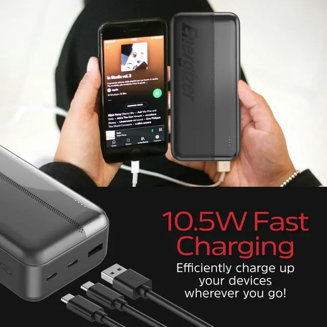 Alt view image 5 of 6 - Energizer Portable Charger 30000mAh Power Bank with USB C In and Out Compact External Battery Pack for iPhone 16/15/14/13, Samsung Galaxy S24/S23, Pixel, iPad, cell phone and tablets_UE30050C