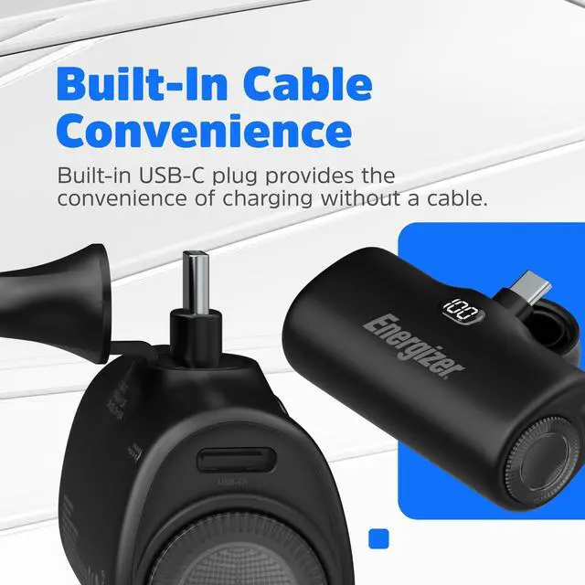 Alt view image 4 of 7 - Energizer Portable Charger 4600mAh Power Bank 22.5W USB-C Output Charging Compatible with the iPhone Android devices, tablet_UE4600PQ