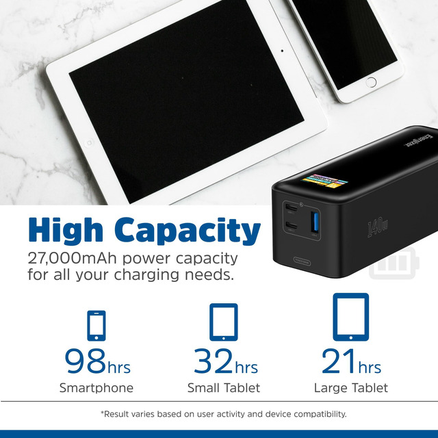 Riapow Power Bank 26800mAh Con 4 Uscite USB E Ricarica Rapida 3.0A – Display LED Percentuale