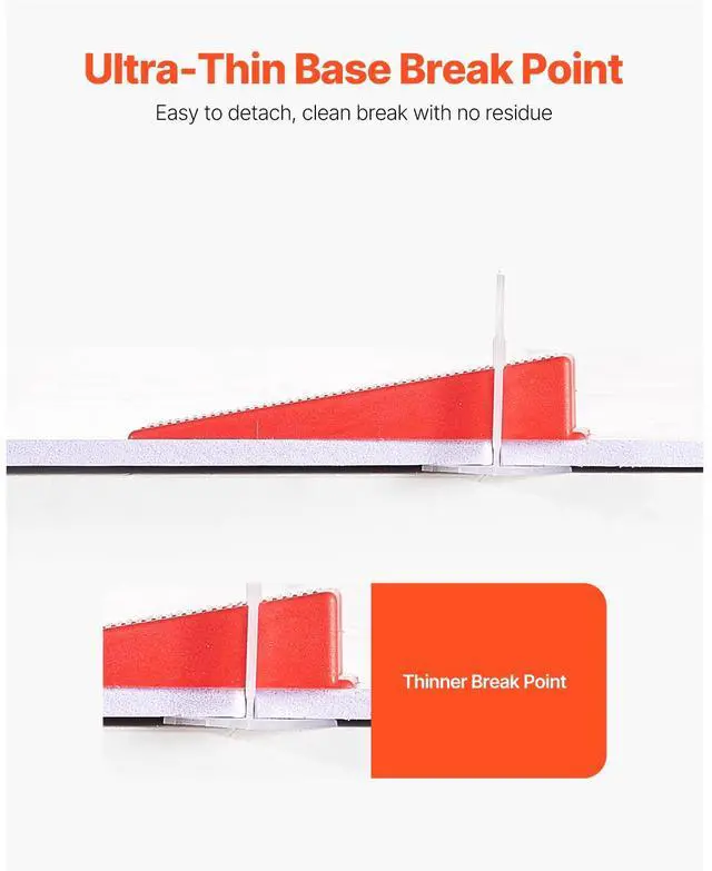 Alt view image 6 of 8 - VEVOR Tile Leveling System Clips, 2000-Piece 1/16" Tile Spacers Clips Tile Tools, 1.5mm Floor Wall Spacer Tiling Tool Set, Tile Installation Tools for Professional Ceramic Tile and Stone Installation