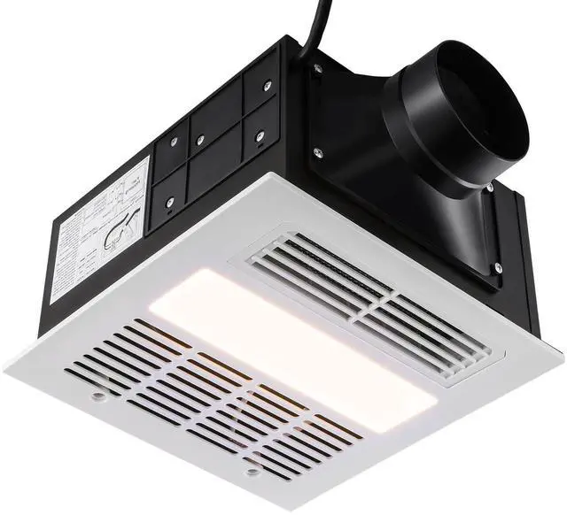 Alt view image 11 of 17 - VEVOR Bathroom Exhaust Fan, 1500W Heating, 110 CFM High-Efficiency Ventilation, 1.5sones Low Noise Operation, Energy-Saving Bathroom Ceiling Fan, Need For Attic Access, For Various Ceilings