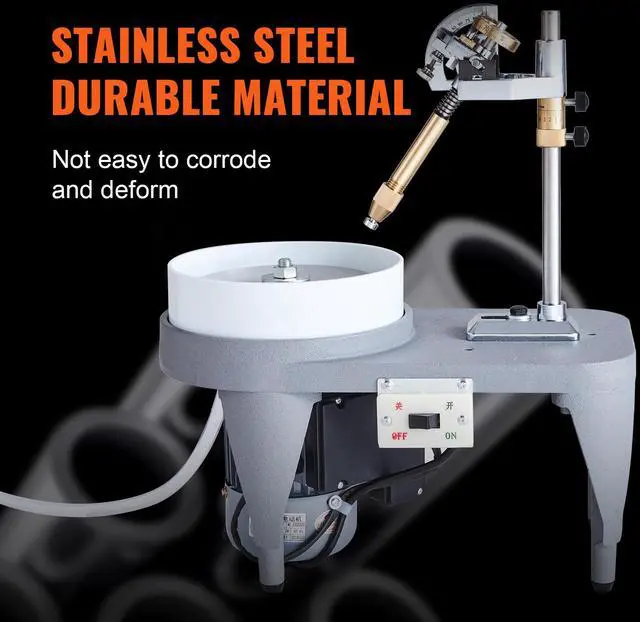 Alt view image 11 of 14 - VEVOR  Gem Faceting Machine, 2800RPM Jade Grinding Polishing Machine, 180W 110V Rock Polisher Jewel Angle Polisher, with Faceted Manipulator and 1 Bag of Triangle Abrasive for Jewelry Polisher