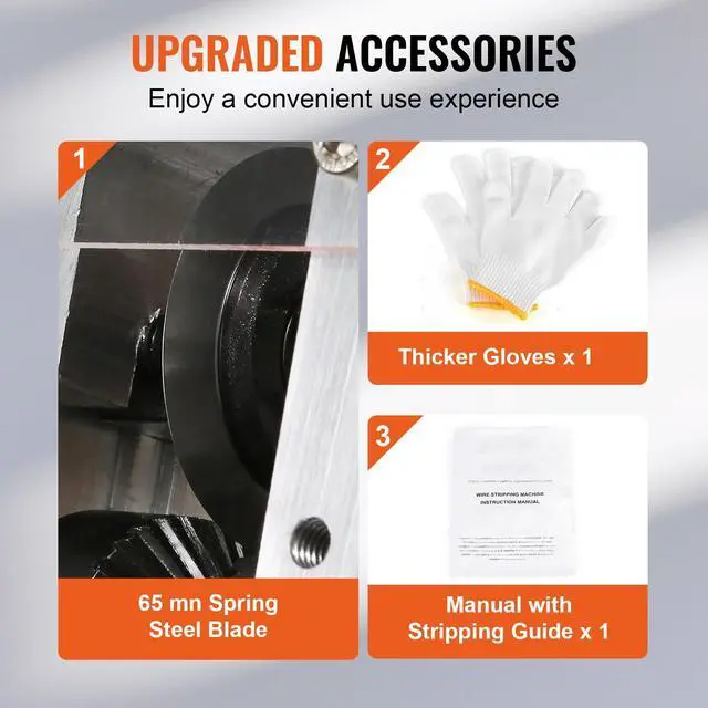 Alt view image 13 of 15 - VEVOR Manual Wire Stripping Machine, 0.06''-0.98'' Copper Stripper with Hand Crank or Drill Powered, Visible Stripping Depth Reference, Portable Aluminum Frame Wire Peeler for Scrap Copper Recycling