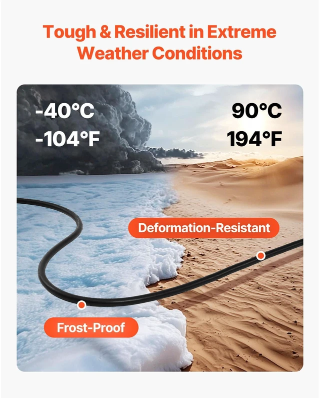 Alt view image 10 of 14 - 50 FT 6AWG Portable Electrical Power Cable Extension Cord Copper Wire 600V