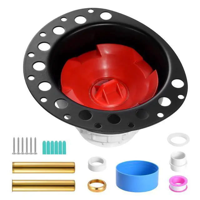 Alt view image 8 of 14 - VEVOR Freestanding Tub Drain Rough-in Kit with 2 Brass Tail Pipes and PVC Adapter