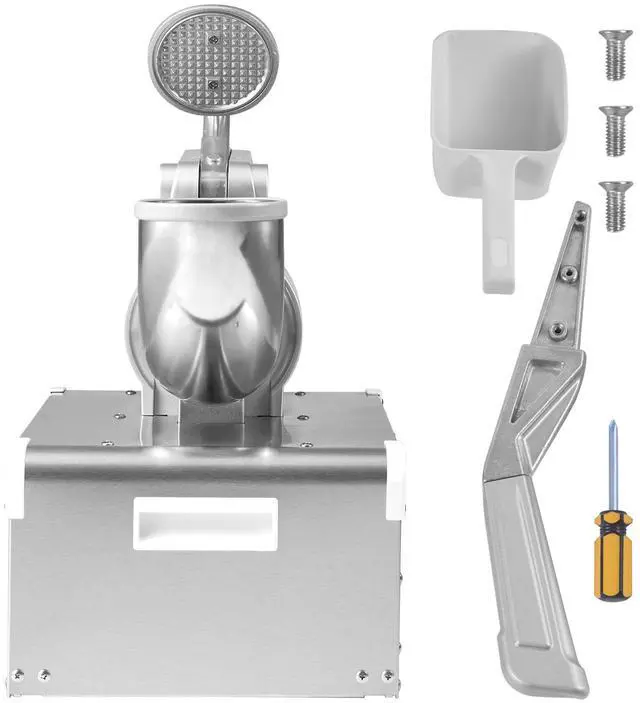 Alt view image 8 of 14 - VEVOR Ice Crushers Machine, 661lbs Per Hour Electric Snow Cone Maker with 4 Blades, Stainless Steel Shaved Ice Machine with Cover, 300W Ice Shaver Machine for Margaritas, Home and Commercial Use