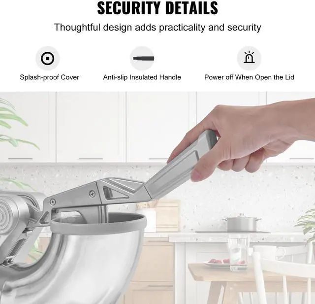 Alt view image 13 of 14 - VEVOR Ice Crushers Machine, 661lbs Per Hour Electric Snow Cone Maker with 4 Blades, Stainless Steel Shaved Ice Machine with Cover, 300W Ice Shaver Machine for Margaritas, Home and Commercial Use