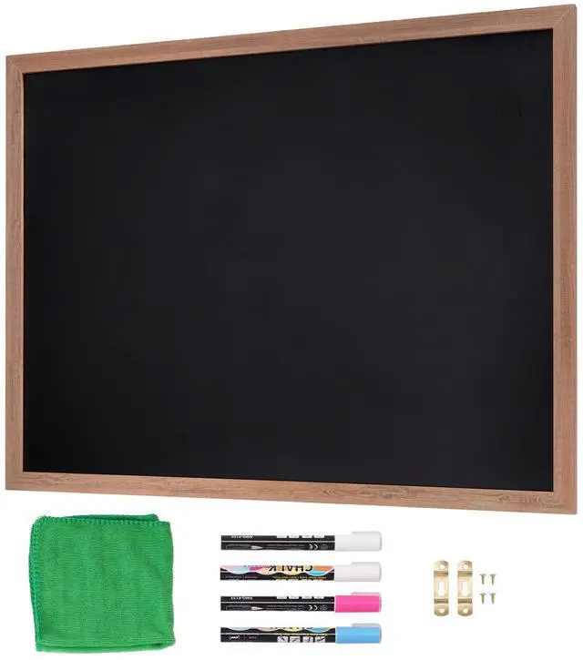 Alt view image 8 of 14 - VEVOR Magnetic Chalk Board, Hanging Message Signs with Chalks & Eraser, Vintage Wooden Chalkboard Sign, Rustic Brown Framed Calendar and Bulletin Combo Boards, 35"x46", Kitchen, Home Decor, Wedding