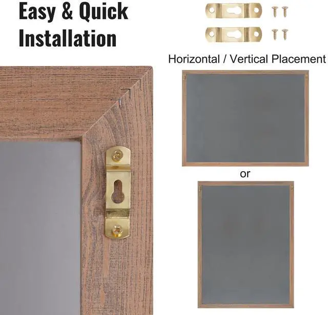 Alt view image 12 of 14 - VEVOR Magnetic Chalk Board, Hanging Message Signs with Chalks & Eraser, Vintage Wooden Chalkboard Sign, Rustic Brown Framed Calendar and Bulletin Combo Boards, 35"x46", Kitchen, Home Decor, Wedding