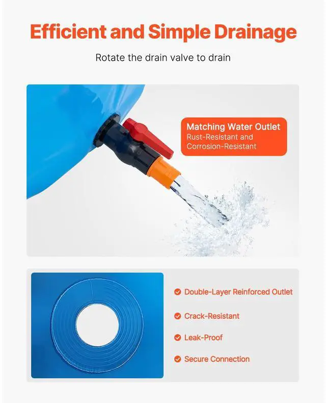 Alt view image 12 of 14 - Canvas Fish Pond Above Ground Fish Tank 818 Gal Round Koi Pond (Blue)