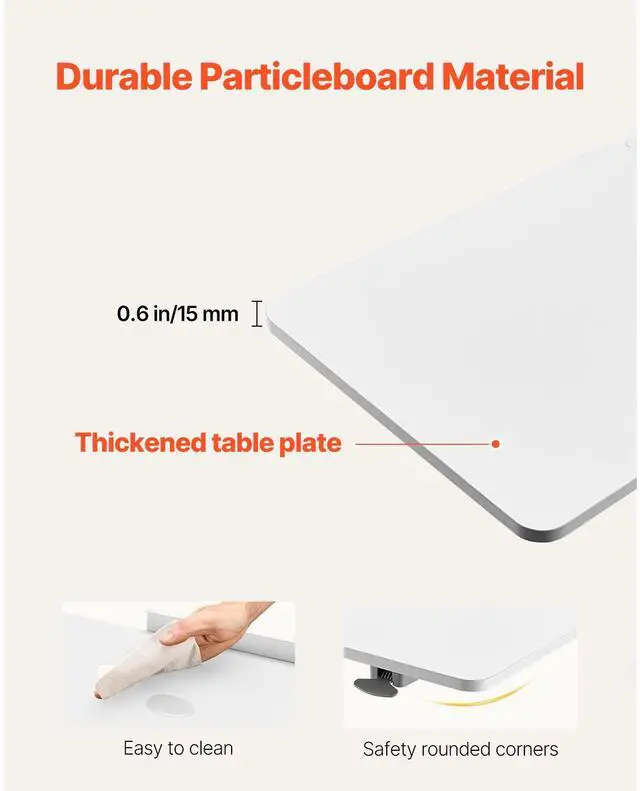 Alt view image 7 of 8 - VEVOR Overbed Table, Mobile Bed Side Table with Flip Desktop and 4 Hidden Wheels, Height & Angle Adjustable Rolling Laptop Desk with Cup Holder, Portable Over Bed Desk for Home, Office, Study, White