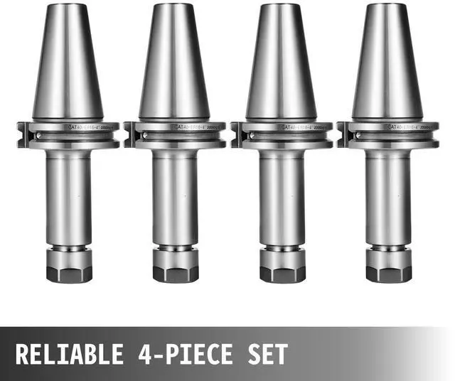 Alt view image 2 of 7 - CAT40-ER16 COLLET CHUCK--4 CHUCKS Tool Holder Set 100mm