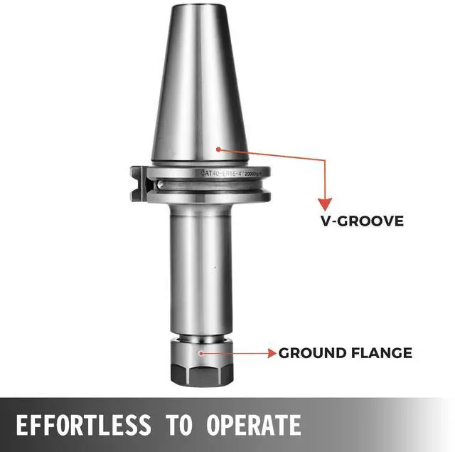 Alt view image 6 of 7 - CAT40-ER16 COLLET CHUCK--4 CHUCKS Tool Holder Set 100mm