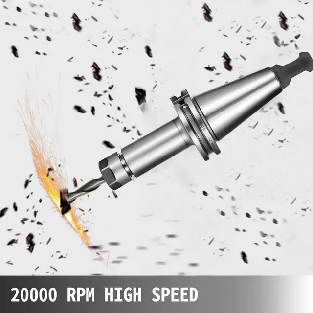 Alt view image 5 of 7 - CAT40-ER16 COLLET CHUCK--4 CHUCKS Tool Holder Set 100mm