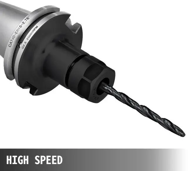 Alt view image 5 of 7 - 8Pcs 2.76'' CAT40-ER16 COLLET CHUCKS Tool Holder Set CNC Tested Heavy Duty