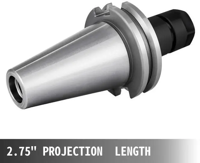 Alt view image 4 of 7 - 8Pcs 2.76'' CAT40-ER16 COLLET CHUCKS Tool Holder Set CNC Tested Heavy Duty