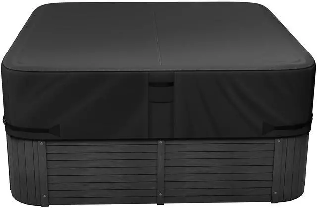 Alt view image 8 of 14 - Outdoor Hot Tub Cover 85 x 85 x 20 Inch Weatherproof and Waterproof Black