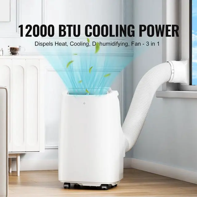 Alt view image 3 of 8 - VEVOR  Portable Air Conditioner 12k BTU 3 in 1 AC Cool Dehumidifier Fan