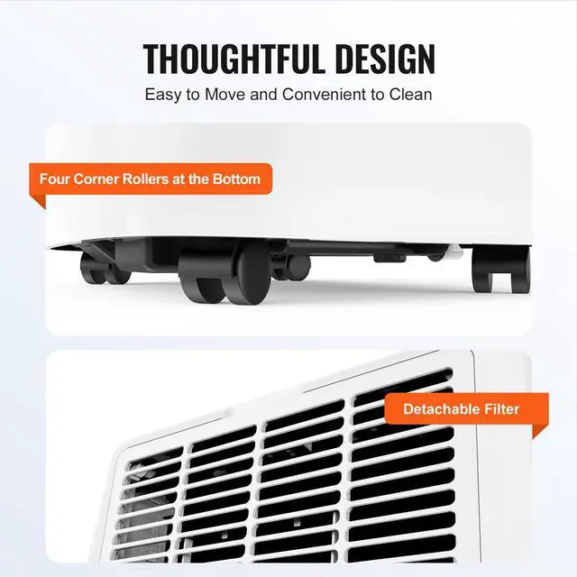 Alt view image 7 of 8 - VEVOR  Portable Air Conditioner 12k BTU 3 in 1 AC Cool Dehumidifier Fan