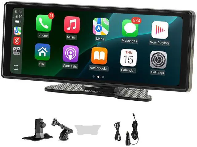 Alt view image 8 of 14 - Car Stereo Radio CarPlay Touchscreen 10 in Apple Android Auto Bluetooth