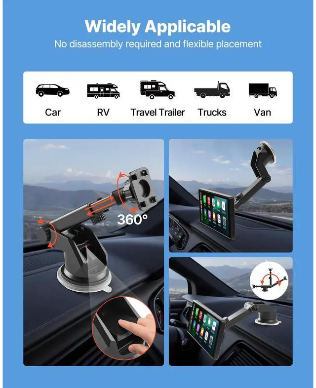 Alt view image 13 of 14 - Car Stereo Radio CarPlay Touchscreen 10 in Apple Android Auto Bluetooth