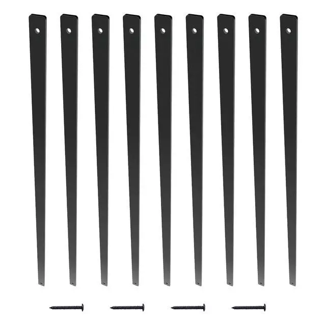 Alt view image 8 of 14 - VEVOR Staircase Metal Balusters, 38'' x 1'' Flat Aluminum Alloy Decorative Banister Spindles, 72 Pack Deck Baluster with Screws, Classic Hollow Deck Railing Satin Black Powder Coated for Porch