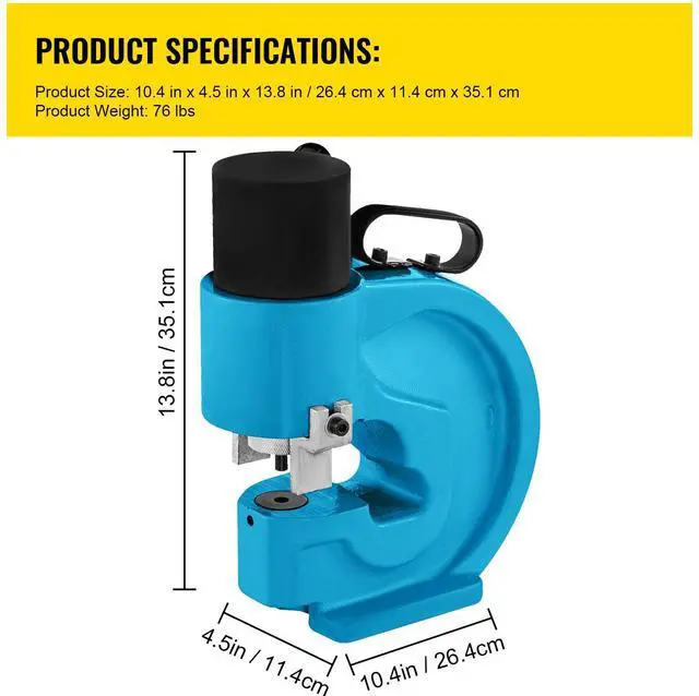 Alt view image 7 of 7 - CH-70 Hydraulic Hole Punching Tool 35T Hole Digger Force Puncher Smooth Hole Puncher for Iron Plate Copper Bar Aluminum Stainless Steel